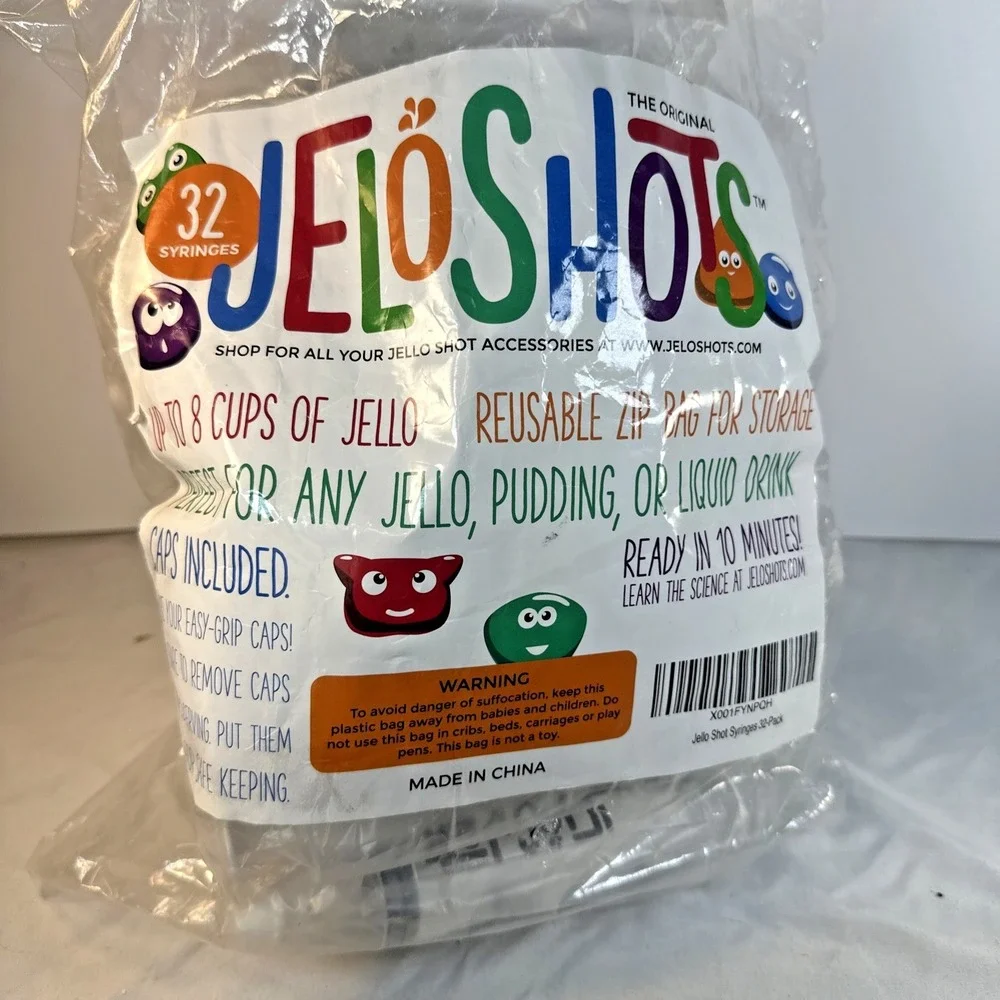 31 pc Lot Of Jello Shot Syringes Large Size Reusable with Caps